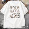 Футболка с ковбоем-котом, забавная футболка с принтом кота, ретро-западная кошачья эстетика, повседневный узор Харадзюку, смешная женская футболка