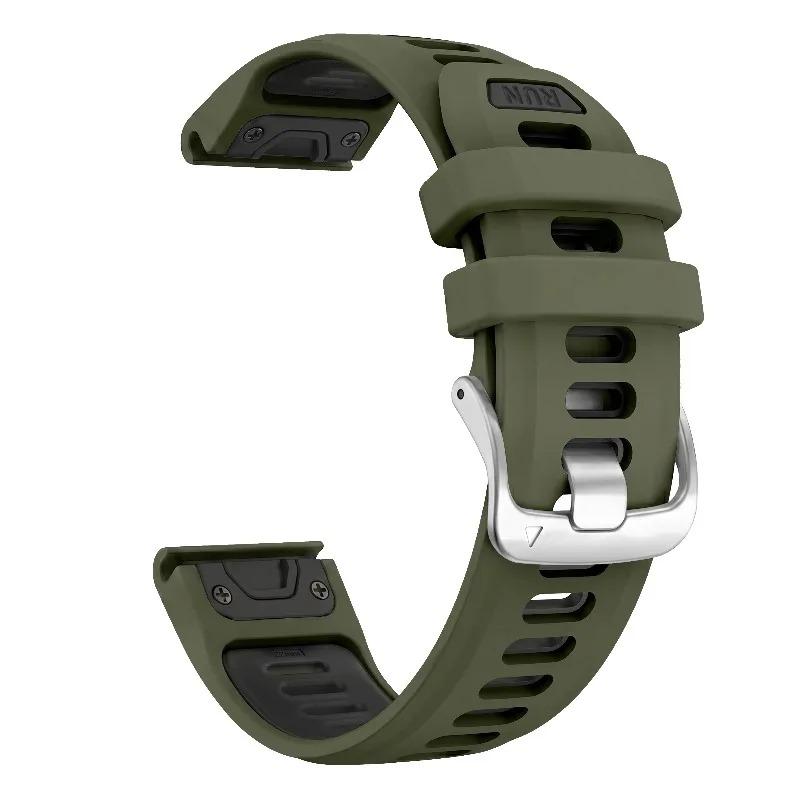 Силиконовый ремешок Quickfit для часов Garmin Fenix 5 22 мм 26 мм Водонепроницаемый спортивный силиконовый браслет для Garmin Fenix 8 7 6 5 Enduro 3