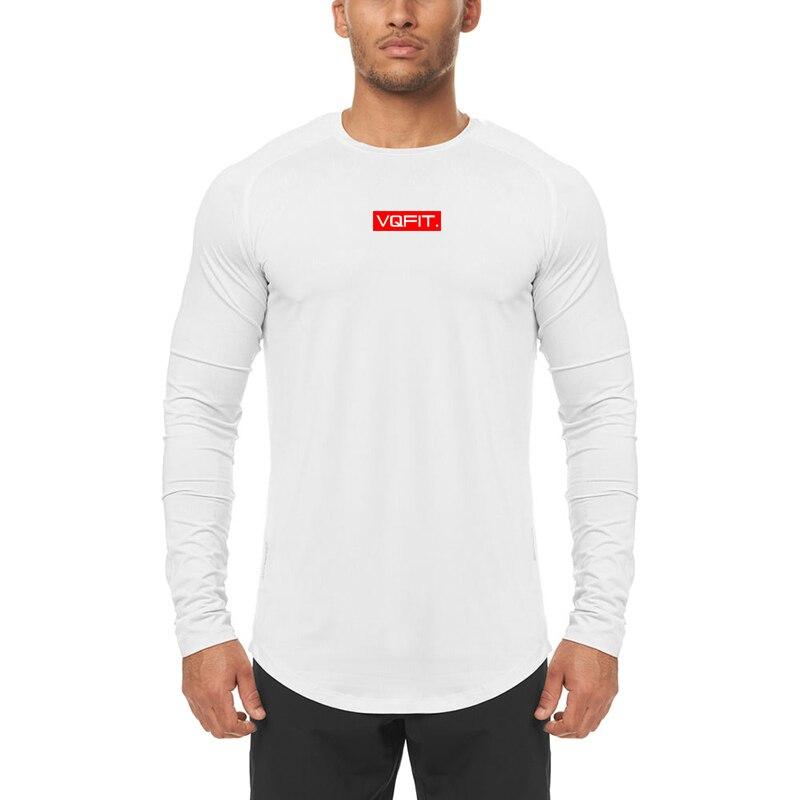 Делай работу Muscleguys Brand Gym Sports Bodybuilding Fitness Workout Autumn Compression Skinny Tight Быстросохнущая футболка с круглым вырезом