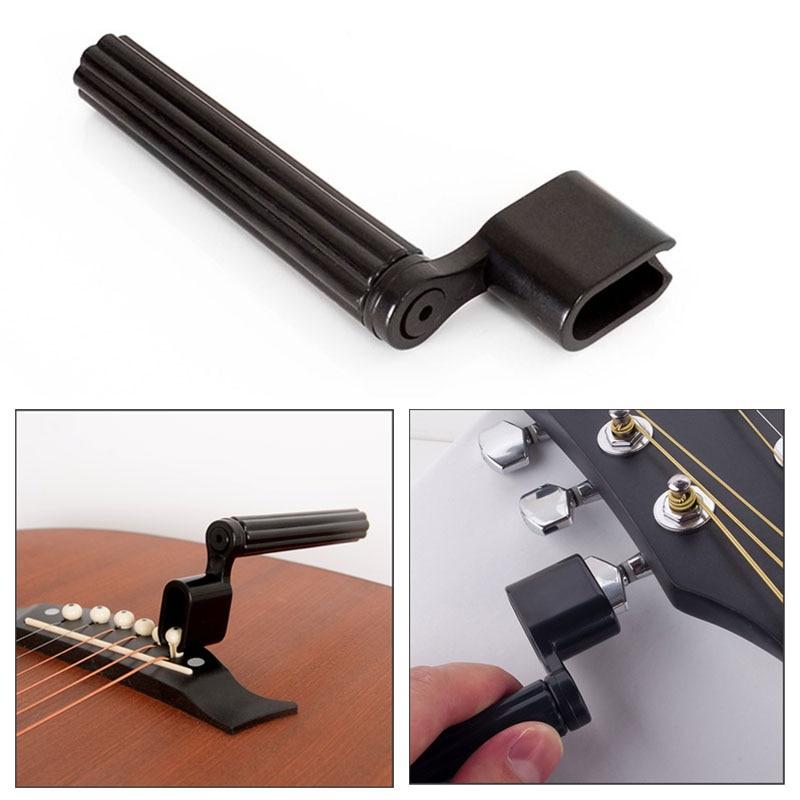 2 In 1 Guitar String Winder Bridge Pin Remove Peg Puller Bass Guitar Repair Maintenance Tool Guitar Accessories Luthier Tool