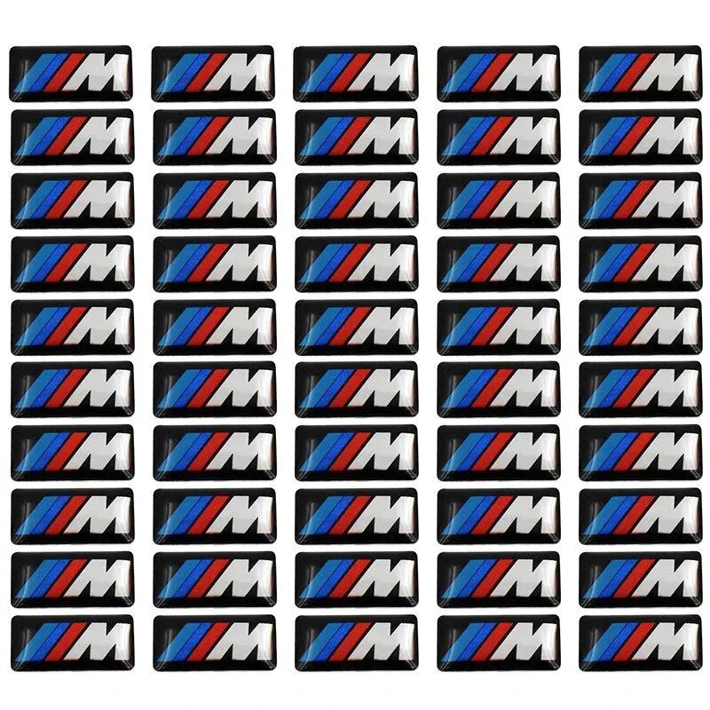 NEVS6 50pcs Car steering wheel sticker Car Epoxy Sticker For bmw M Sticker X1 X3 X4 X5 X6 X7 e46 e90 f20 e60 e39 f10 Car accessories