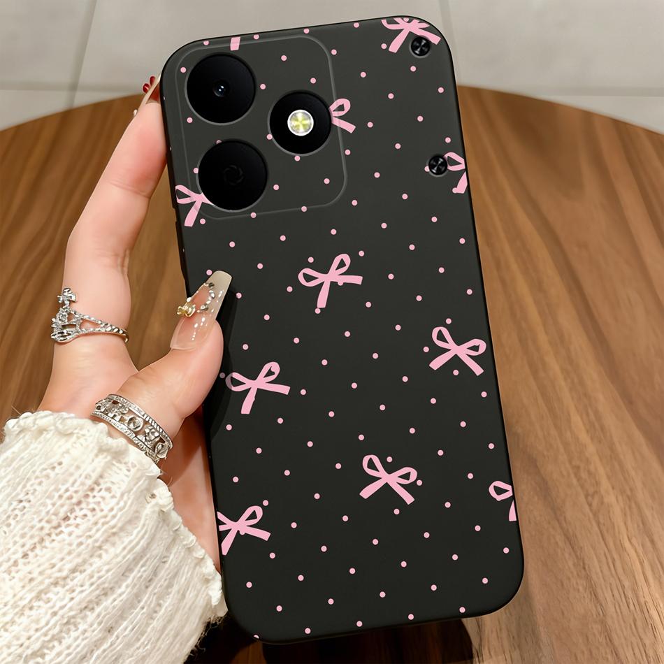 Чехол для телефона Realme Note 80 70 / 70T Чехол-цундере Кот Мягкий Защитный Черный Для Realme Note80 70T 4G Funda