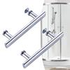 2Pcs/Pack Shower Enclosure Silver Door Handle Knob Bathroom Glass Door DIY Stainless Steel 145mm Hole Centres Shower Door Handle