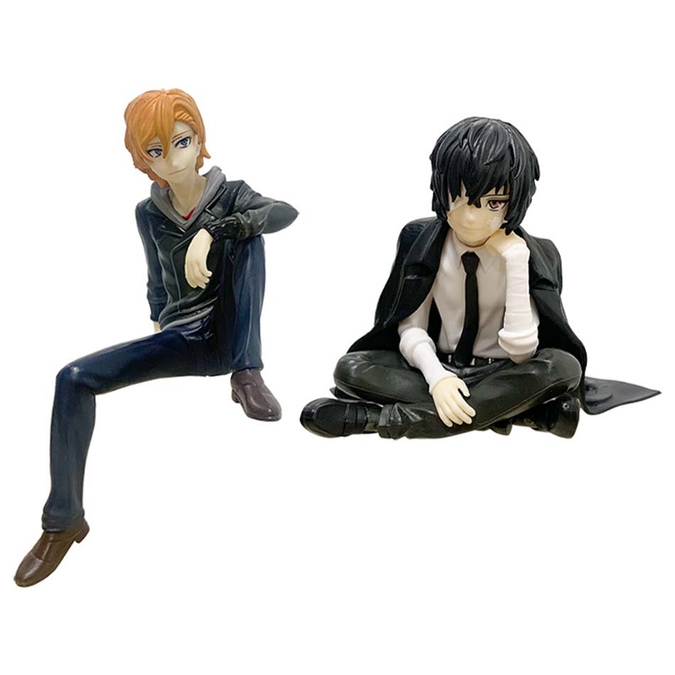 Игрушки Модель Горячая распродажа Bungo Stray Dogs Накахара Чуя Фигурка Дазай Осаму Экшн Лапша Пресс ПВХ Коллекционная Подарки на День Рождения