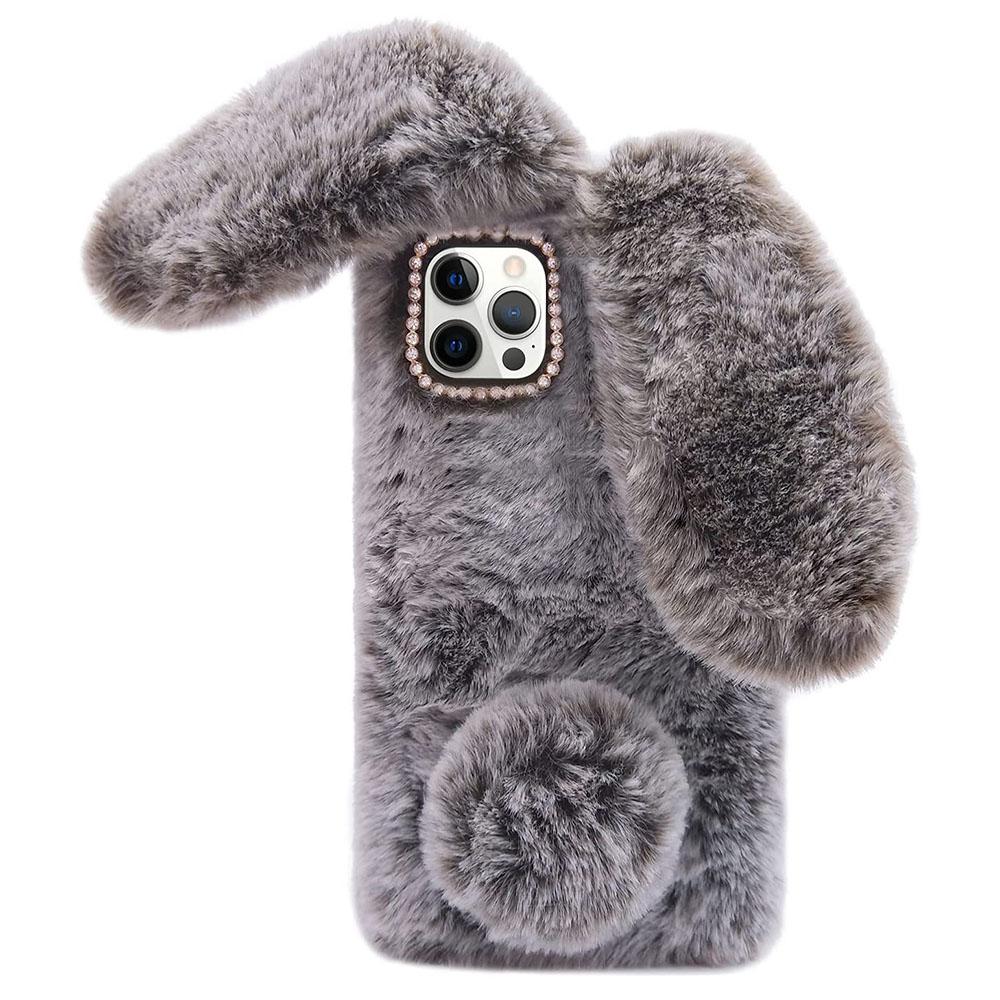 Пушистый чехол в виде кролика на iPhone 13 Pro Max 11 Pro 12 Pro Max XR XS MAX Samsung S21 Note 20 Ultra S20 Plus S20FE A51 A71