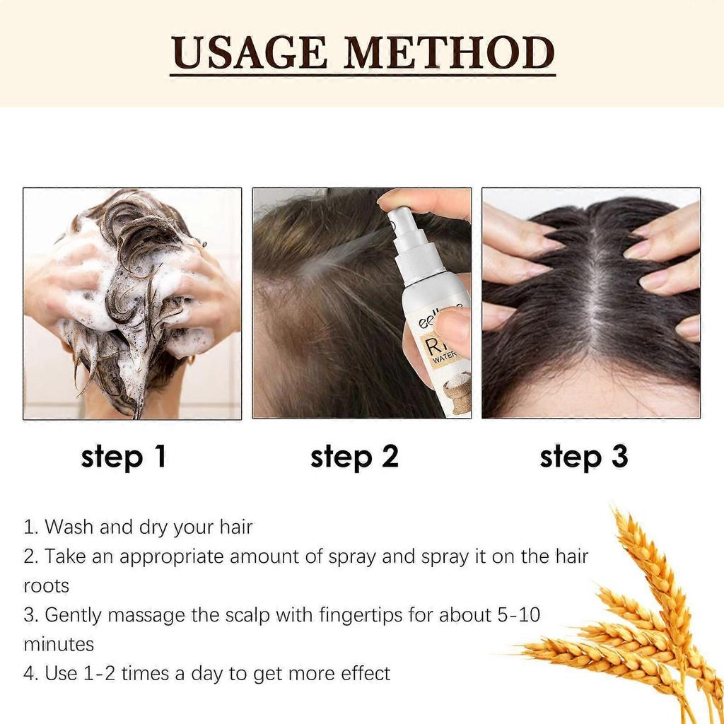 Revitalizing Rice Hair Spray - Strengthening, Repairing & Nourishing Roots with Rice Water, Rosemary & Castor Oils for Thicker, Softer, Shinier Hair |