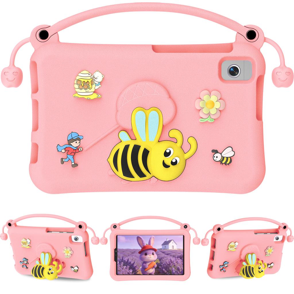 EVA Case For Samsung Galaxy Tab A11 / A9 / A7 Lite 8.7-inch / A 8.0 (2019) / Lenovo Tab K9 Bee Style Kickstand Tablet Cover with Carry Handle