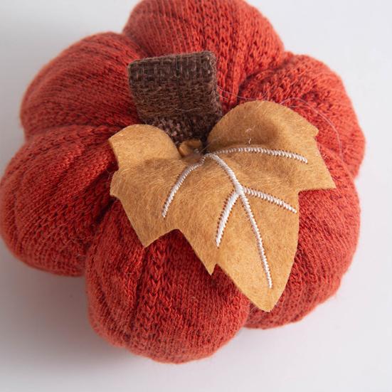 1/3Pcs Mini Knit Pumpkins Realistic Looking Faux Fall Harvest Crochet Pumpkins Thanksgiving Table Setting Small Knit Pumpkins