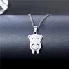 [New Titanium Steel Short Choker Necklace Hip Hop Street Pendant Chain For Trendy Girls Night Out Accessories]