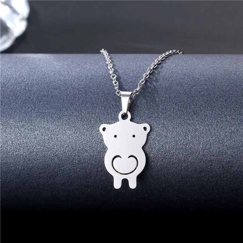 [New Titanium Steel Short Choker Necklace Hip Hop Street Pendant Chain For Trendy Girls Night Out Accessories]
