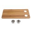 RV Table Top Replacement with 2 Cup Holders 31.49x15.74in Solid Wood Boat Table Top Panel for Trailer Motorhome Yacht