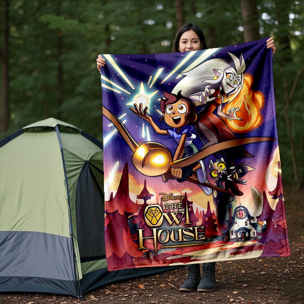 1 шт., Плед «Дом Совы», Сезонный подарок для друзей, Мягкий плед, Пледы для улицы, Гостиная, Путешествия