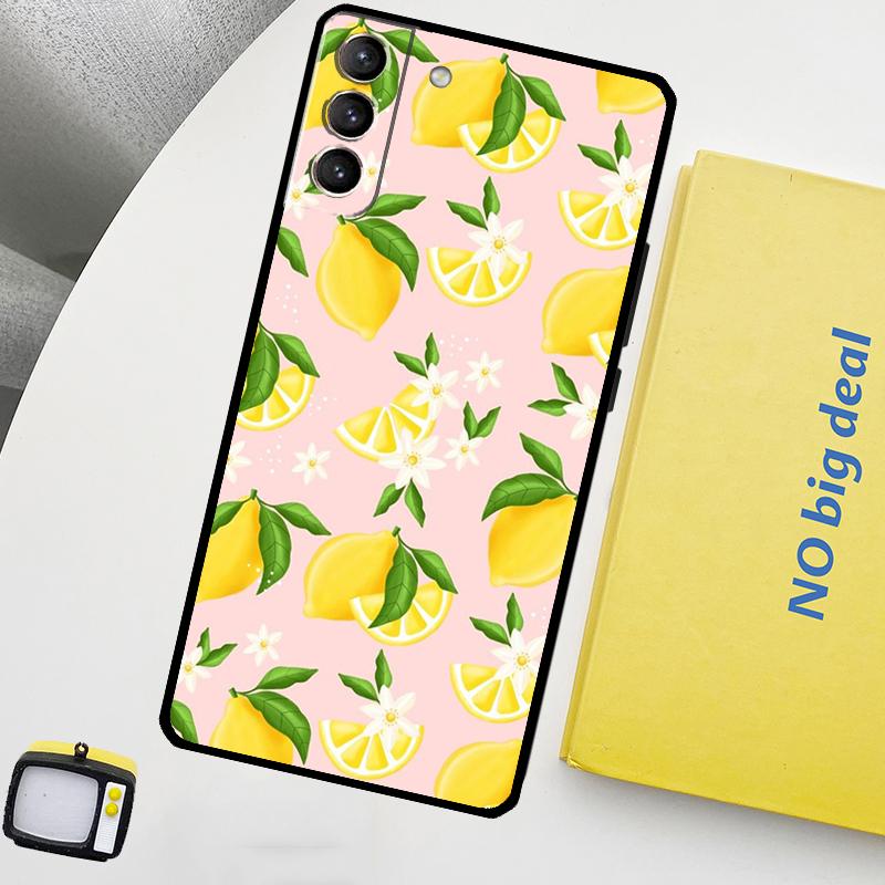 Чехол для телефона с фруктами лимона для Samsung Galaxy S25 Ultra S21 S22 S23 S24 Ultra S9 S10 S20 Plus S25 FE