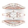 Copper Inlaid Ring Set Synthetic Zircon Fashion Rings Fashionable Layered Rings  Everyday Jewelry