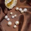 Cotton Pearl Beads White Beige 8/10/12MM For DIY Earring Bracelet Jewelry Making