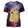 Summer Round Neck Shiba Inu 3D Print Top Doge Fan Streetwear Fashionable Casual Short Sleeved Men's T-shirts