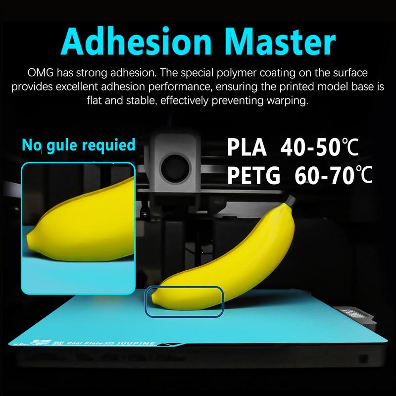 Juupine OMG Glacier для Anycubic Kobra 3 V2 Обновление платформы для печати Kobra 3V2 Cool Plate PLA PETG Превосходное сцепление первого слоя