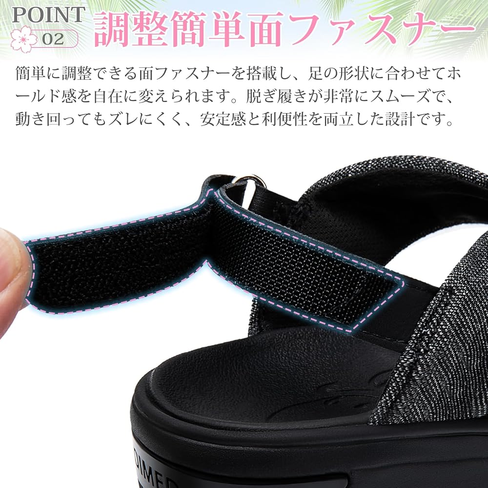 SOARHOPE Women's Sport Sandals, Wedge Heel Sandals, Platform Sandals