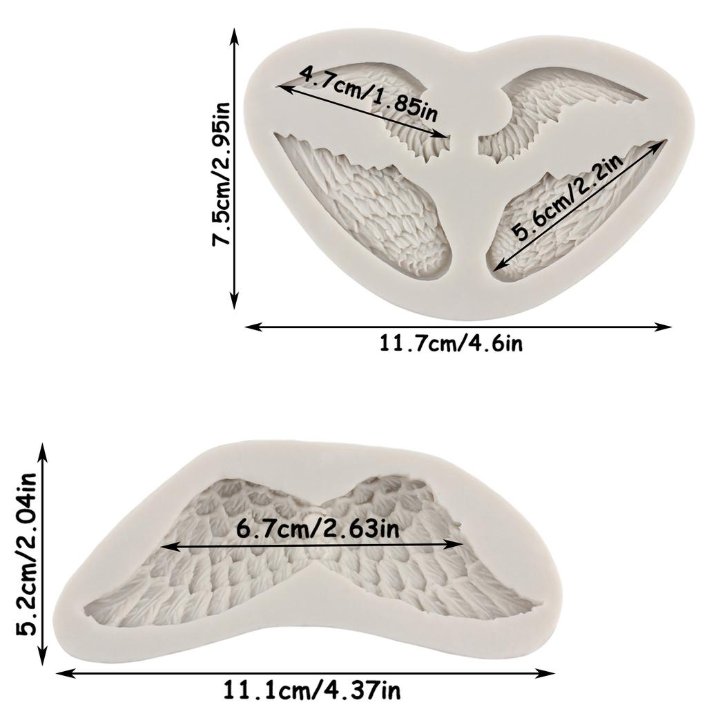 Крылья ангела, силиконовые формы для помадки для украшения торта, топпер для кексов, конфеты, шоколадная жвачка, паста, формы из полимерной глины
