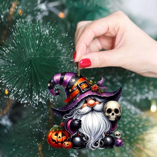 Календарь Адвента на Хэллоуин 2025 Ужасающий кулон-гном Коробка для отсчета 24 дней Милые мини-персонажи