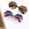 Retro Gradient Sunglasses Punk Driving Glasses Korean UV Protection Shades  for Women Man