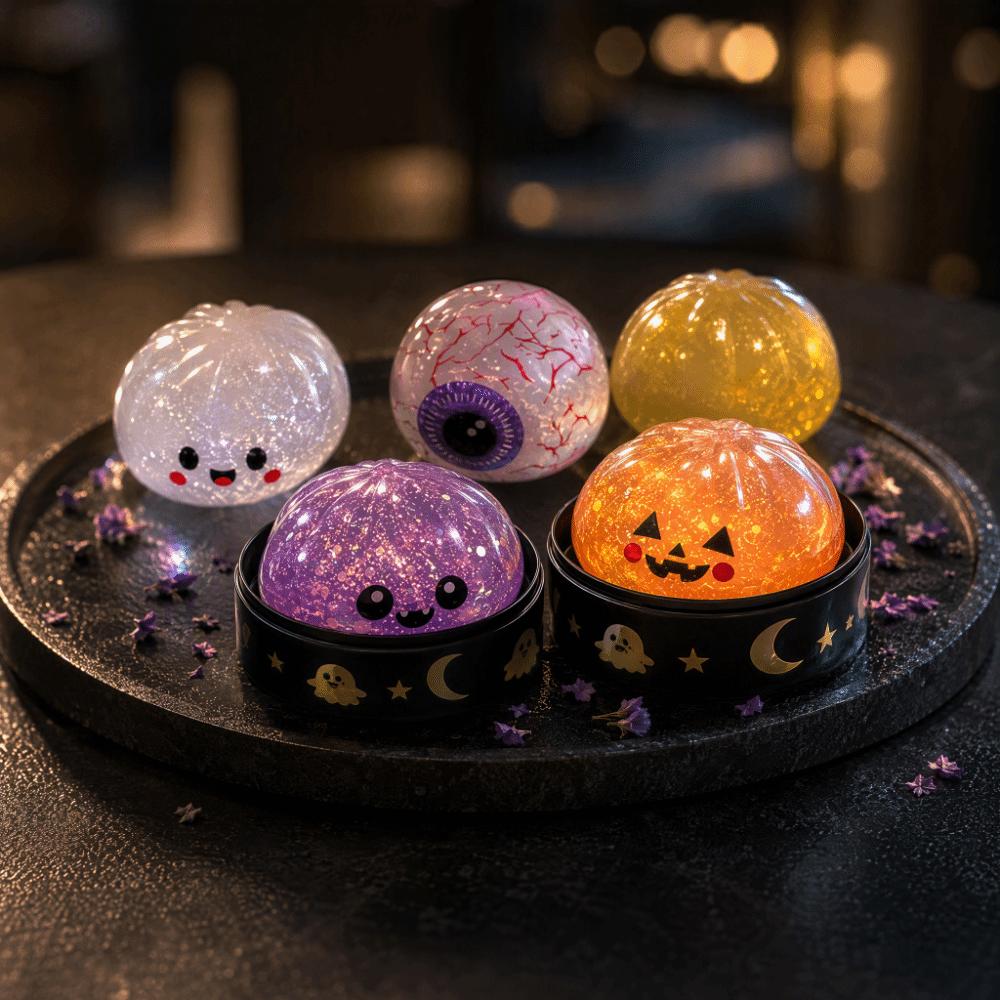 Glittering Steamed Bun Squeeze Toy TPR Bun Sensory Balls Dumplings Squishy Toy Children's Gift