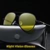 Night Vision Glasses Men Women Vintage Square Sunglasses Yellow Lens Anti -Glare Goggle Night Driving Sun Glasses Uv400 Eyewear