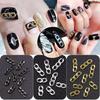 10Pcs Nail Decoration Vivid Color Rust-proof Metal Delicate Dazzling 3D Nail Art Chains Ornament Beauty Accessories