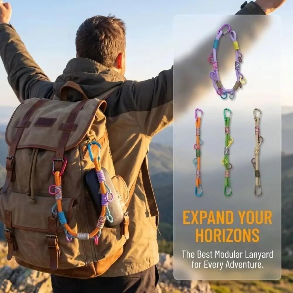 Anti-lost Paracord Rope Multi-hanging Points Anti-lost Lanyard Backpack Extension Lanyard Outdoor