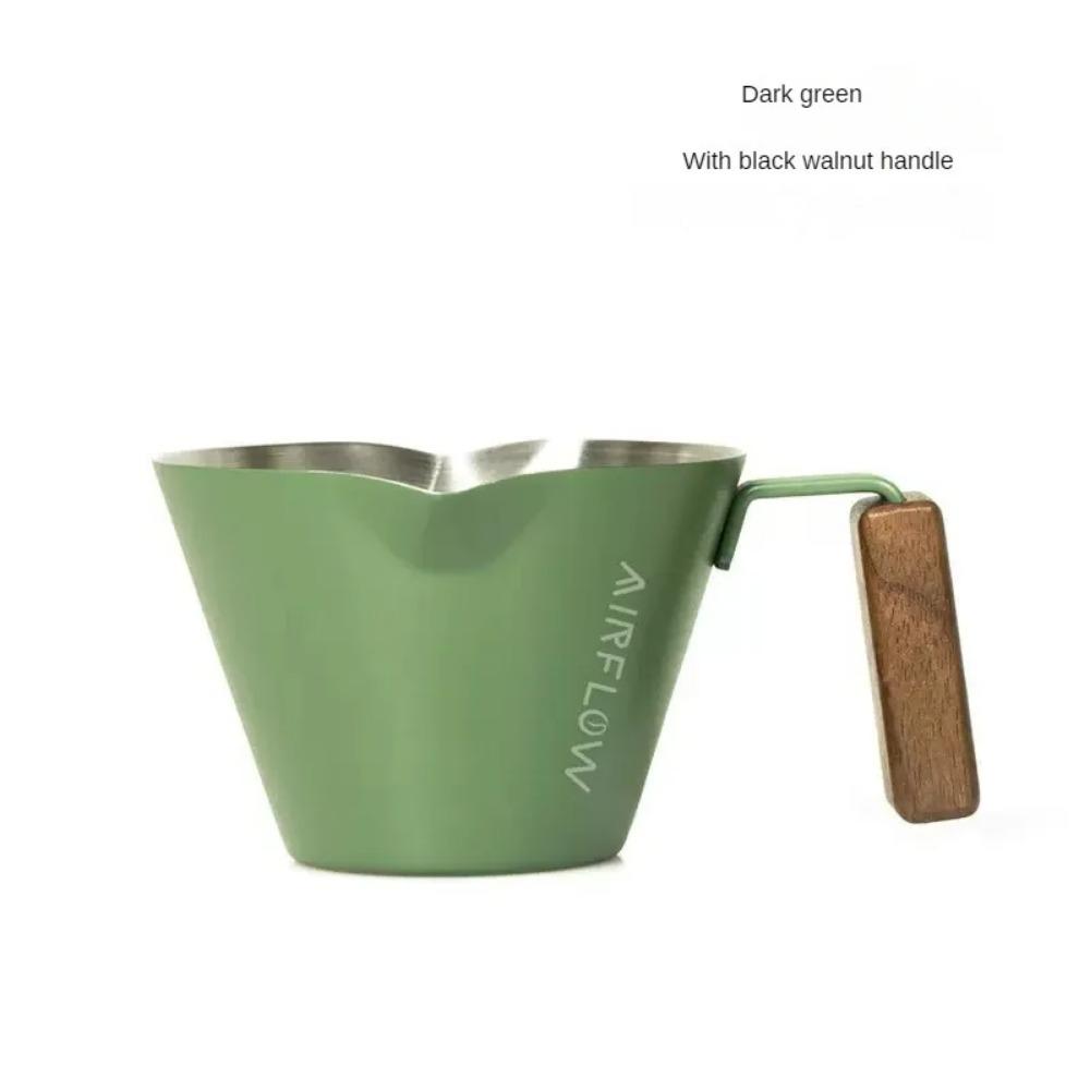 AIRFLOW 100 мл Чашка для экстракции эспрессо 304 Нержавеющая сталь Двусторонняя Домашняя С гравированной меркой Итальянская чашка для эспрессо в унциях Прочная