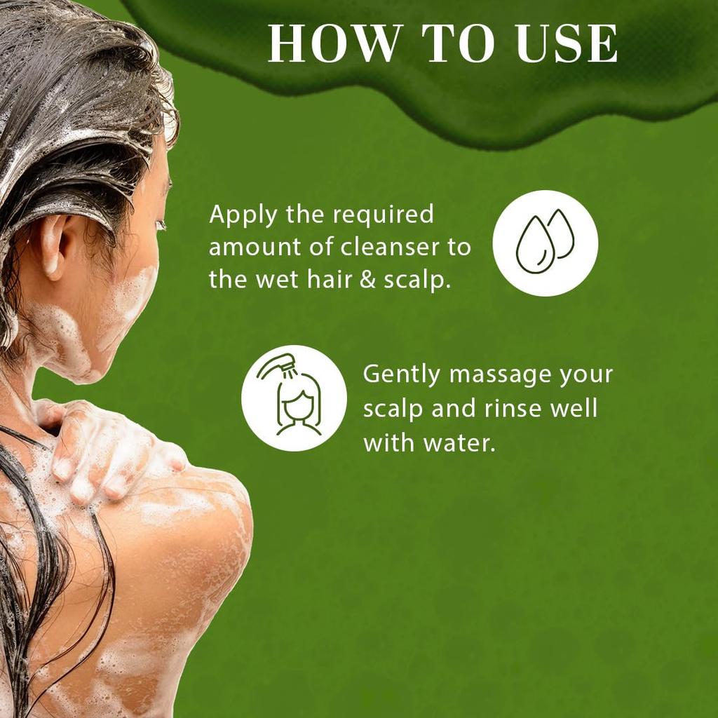 Khadi Natural Amla & Bhringraj Shampoo Pack of 2 X 650 ml Each for Dandruff Control & Hair Care
