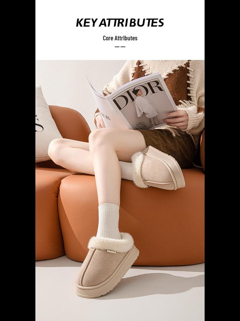 Зимние плюшевые тапочки Rogue Rabbit - нескользящие хлопковые тапочки с толстой подошвой для дома и улицы для женщин и мужчин