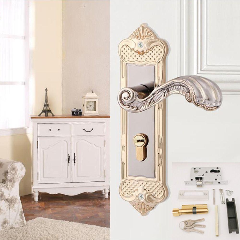 Easy Install Bedroom Interior Door Lock Vintage Interior Door Knobs Security Lock Household