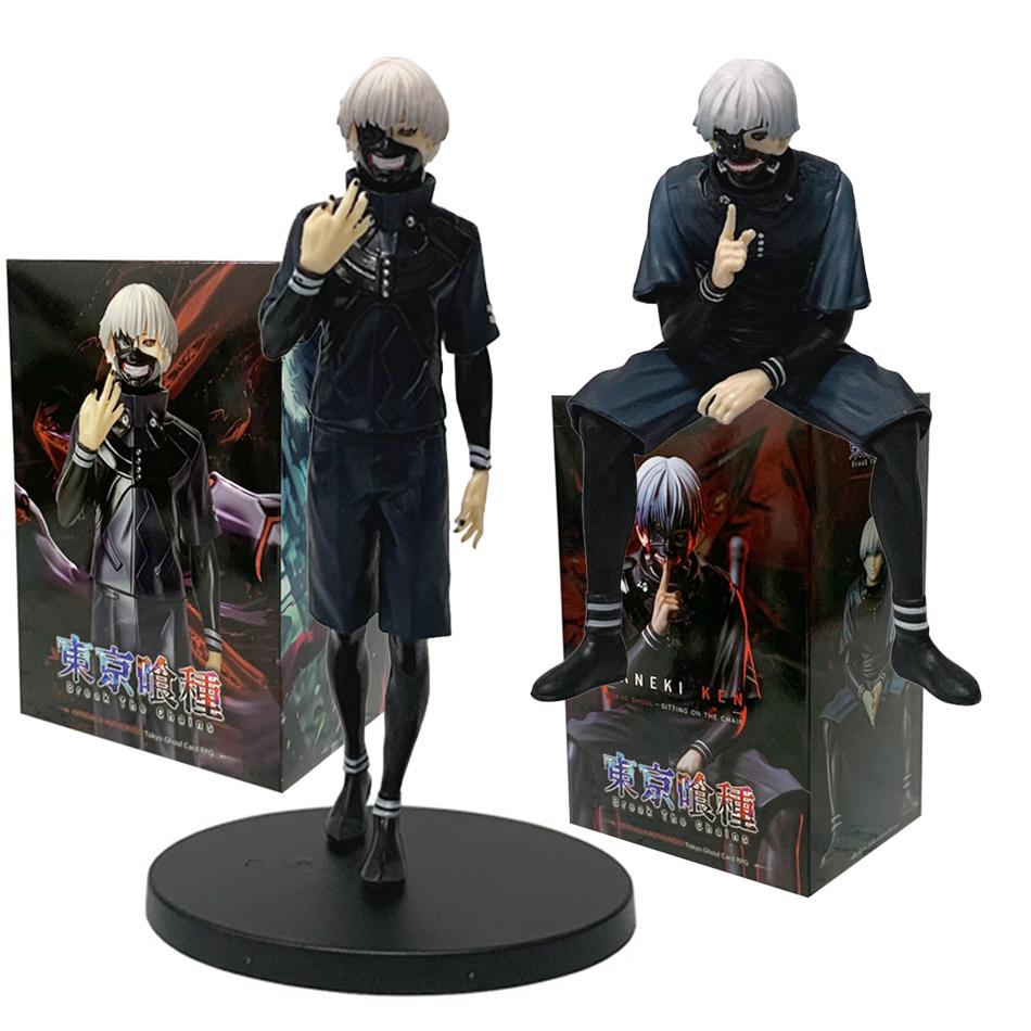 Новая сидящая фигурка Кена Канеки Статуэтка Токийского Гуля Фигурка Действия ПВХ Статуэтка Коллекционная Модель Игрушки Подарки