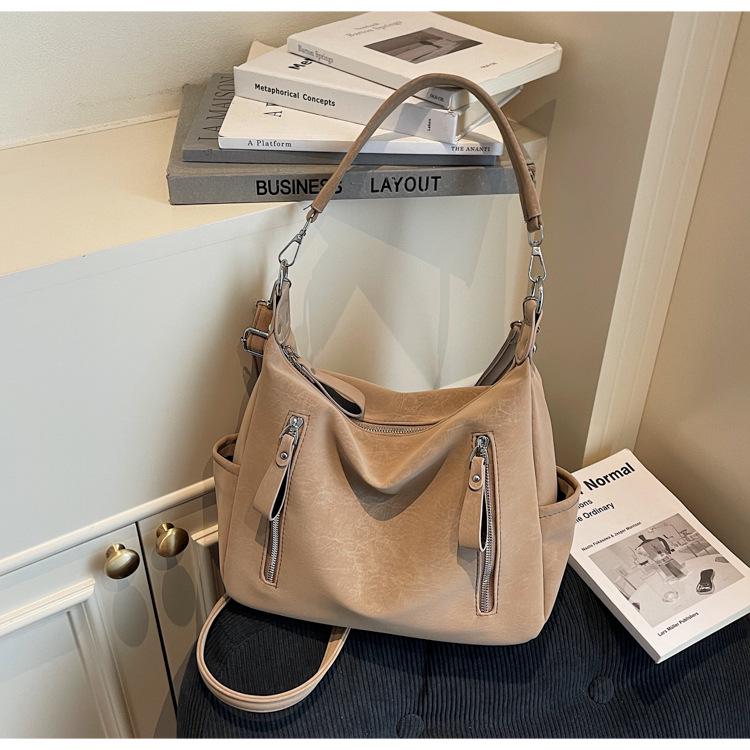 Винтажная повседневная женская сумка кроссбоди: Европейский и американский стиль, большая вместимость, высококлассная сумка-тоут для модного образа