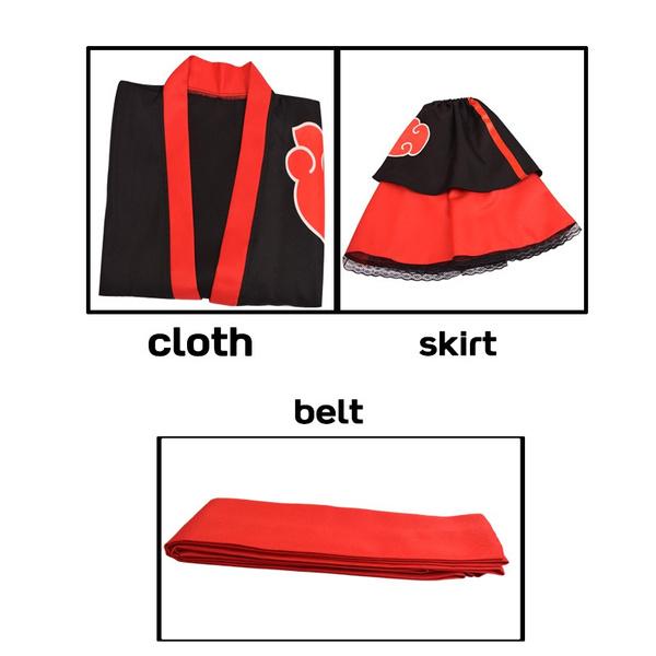 Anime Naruto Shippuden Uzumaki Naruto Akatsuki Kakashi Sasuke Lolita Kimono Dress Anime Cosplay Costume Party Uniform Clothes Suit