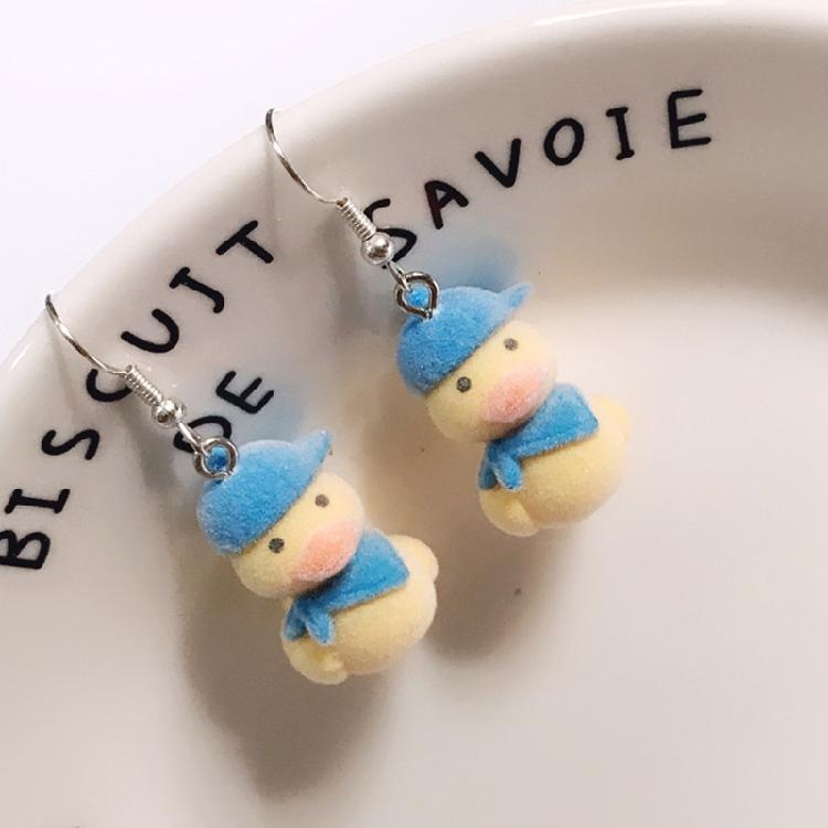 Очаровательное ожерелье/брелок/крючки для серег с подвеской в виде желтого утенка для повседневной носки