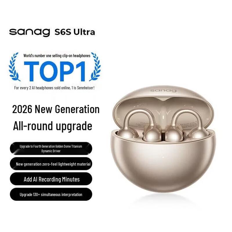 sanag S6S Ultra Open-Ear Clip-On Bluetooth Headset
