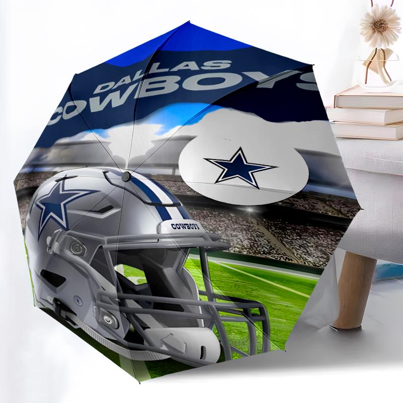 Printed Dallas Cowboys Folding Umbrella,Outdoor,Leisure,And Travel Umbrella,Durable Umbrella Fabric,Birthday And Holiday Gift