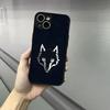 Чехол для телефона Alpha Sigma Wolf для iPhone 17 16 15 14 13 12 Pro Max Xr Air Plus Ощущение кожи Черная твердая оболочка