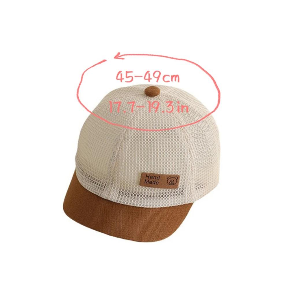 Solid Color Mesh Baseball Cap Hollow Mesh Duck Tongue Hat Korean Style Kid Sunscreen Hat Baby