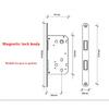 2022 New Invisible Magnetic Door Lock Interior Background Wall Storage Room Door Handle Hidden Cloakroom Gold Single Door Lock