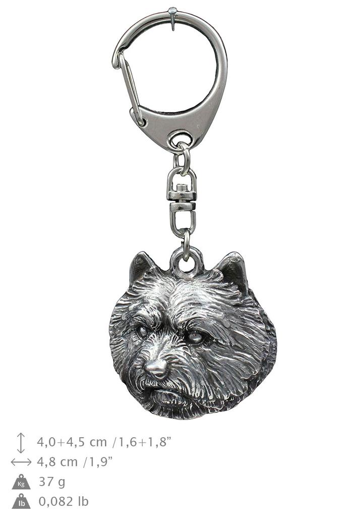 Norwich Terrier - Posrebrzany Brelok Do Kluczy Z Psem, Ozdoba Torebki, Zawieszka Do Plecaka Marki Art-Dog