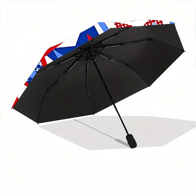 1pc Patriotic Stars Automatic Umbrella - 8-Rib Foldable Design, Outdoor Adventures, and Family Celebrations yy250829107