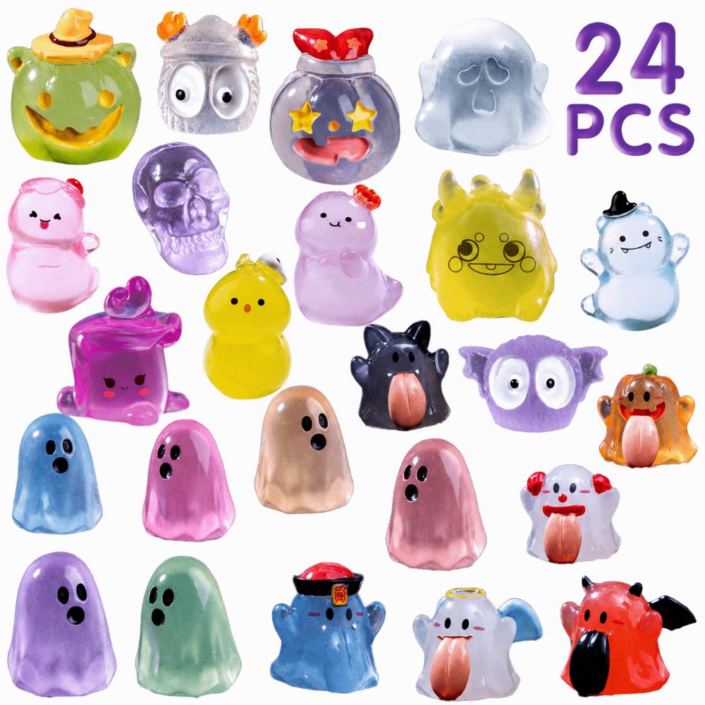 12/24PCS Micro Landscape Luminous Figures Ornament DIY Ornament Fill Accessories Halloween Party