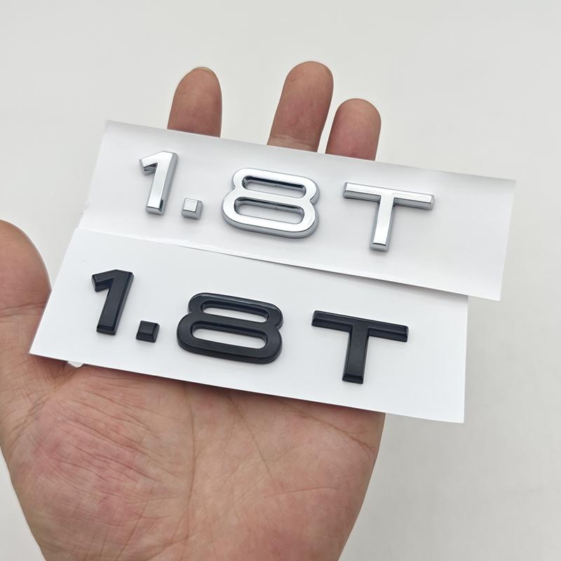3D ABS Engine 1.8 T Logo 1.8T Badge Car Rear Trunk Sticker 1.8T Emblem for 180a A3 8L A4 B5 B6 B7 TT S3 1.8T Accessoriesa180