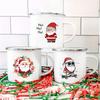 Christmas Santa Claus Printed Hot Chocolate Mug Juice Mugs Christmas Party Drink Tea Wine Beer Cups Xmas Holiday Gift