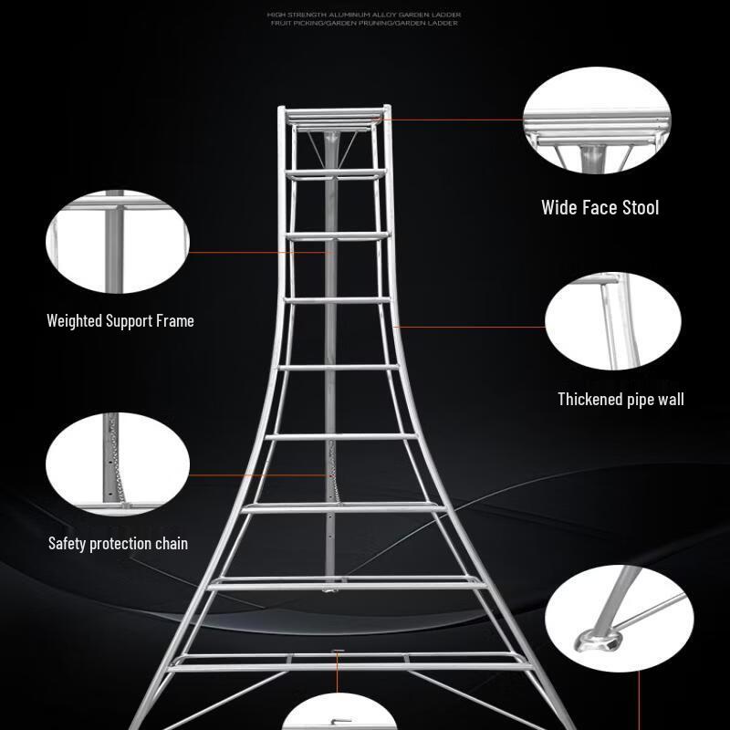 Jundingying Aluminum Orchard Tripod Ladder