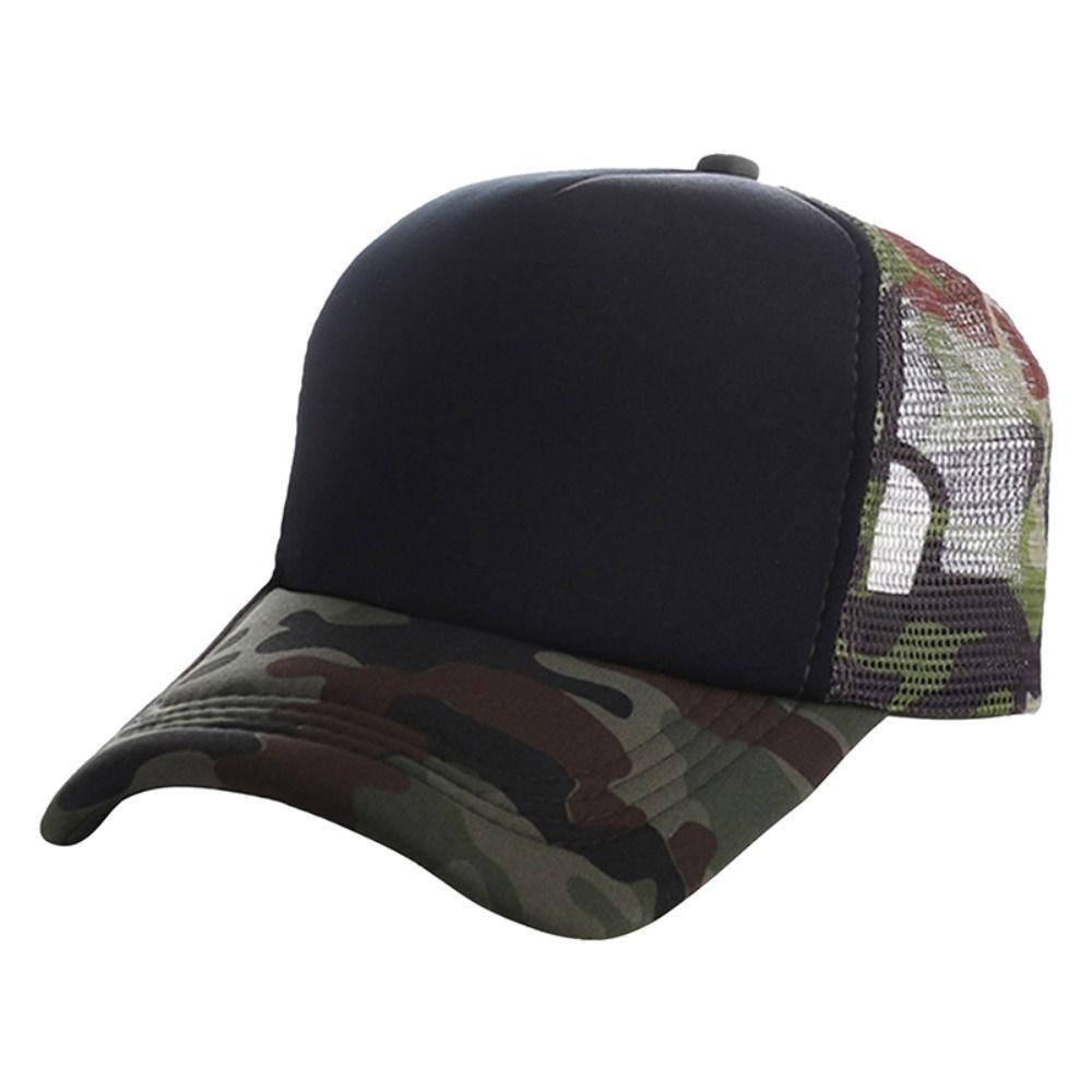 Camouflage Baseball Cap Sun Protection Trucker Cap Casual Driver Cap Summer