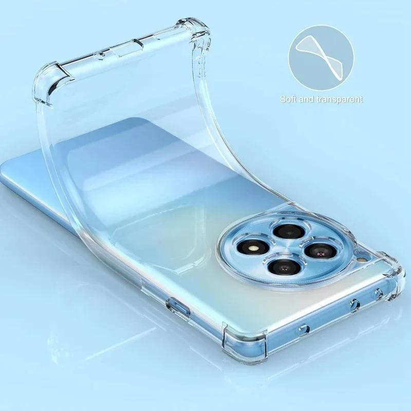 Shockproof Airbag TPU Case For OnePlus 13 One Plus 12 11 R 10 Pro 10T Protective Cover Transparent Silicone Capa Fundas Coque